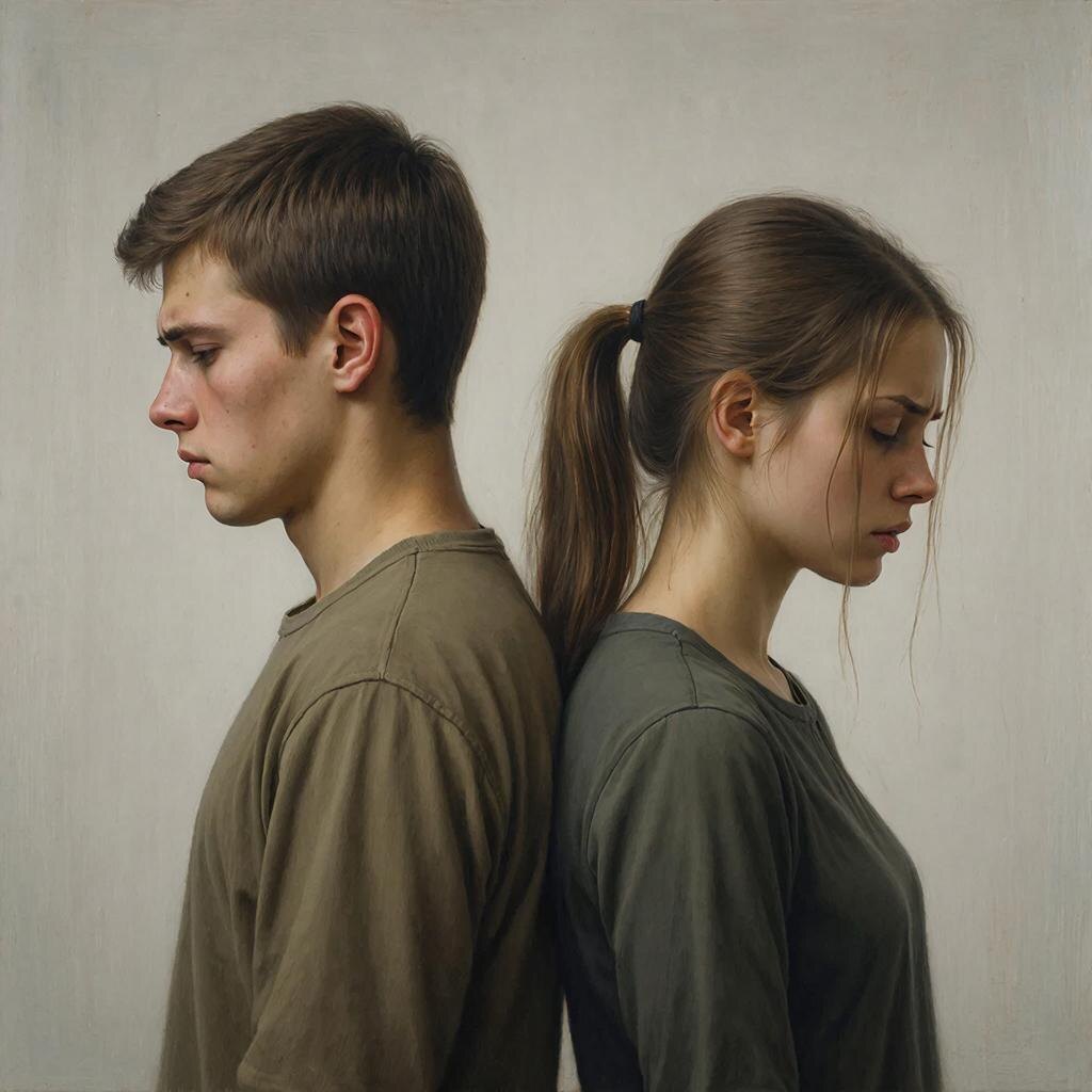 Гигачат так видит мою статью, Когда мужчина и женщина отвернулись друг от друга...