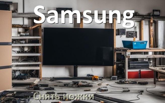 
Как у телевизора Samsung снять ножки