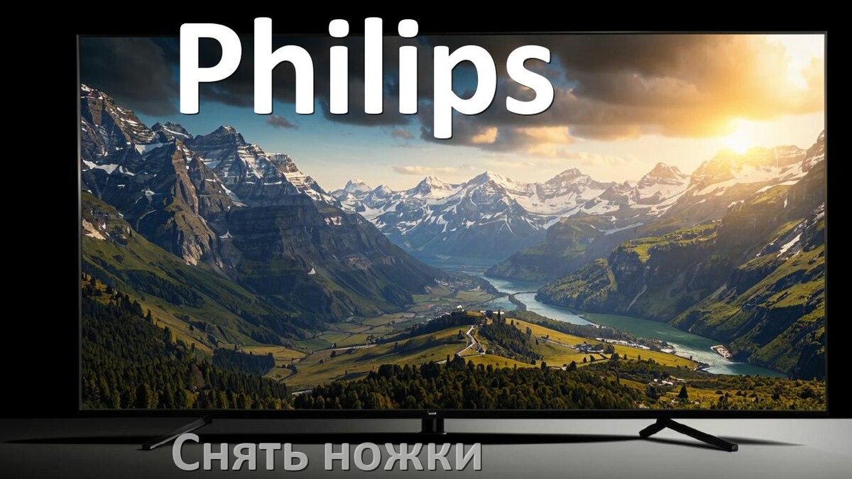 
Как у телевизора Philips снять ножки