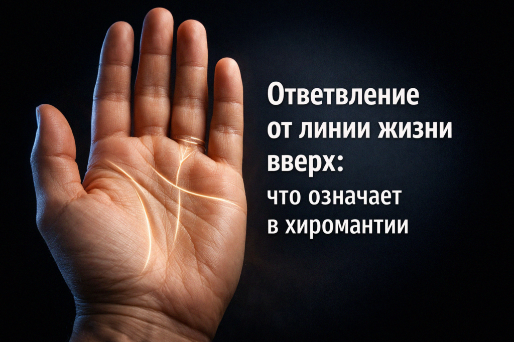    В хиромантии ответвление от линии жизни вверх имеет важное значение. admin