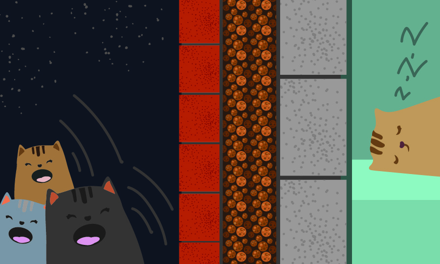 Шумоизоляция с помощью керамзита