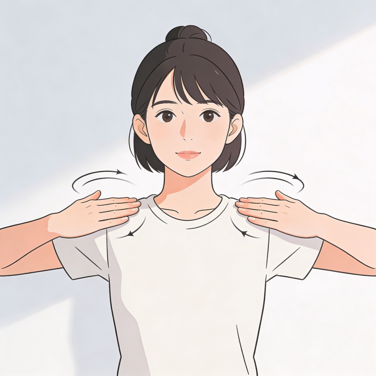 Круговые движения плечами — простое, но эффективное средство для снятия напряжения в шее и верхней части спины»