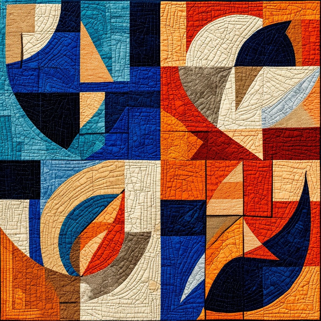 Пример контрастной тоновой гармонии в абстрактном панно "Лето"