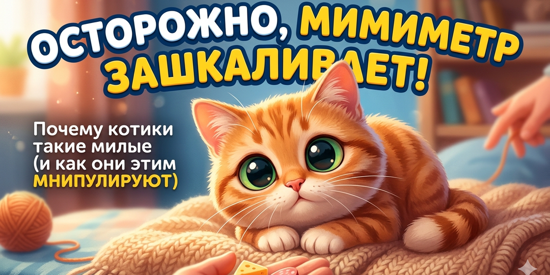 Почему котики такие милые (и как они этим манипулируют). Осторожно, мимиметр зашкаливает