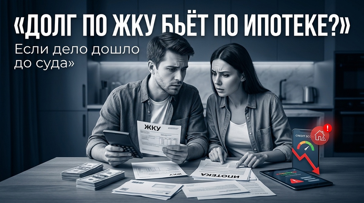 Проблемы с ипотекой обычно начинаются не из-за одной забытой квитанции, а когда долг по ЖКУ доходит до суда и исполнительного производства.