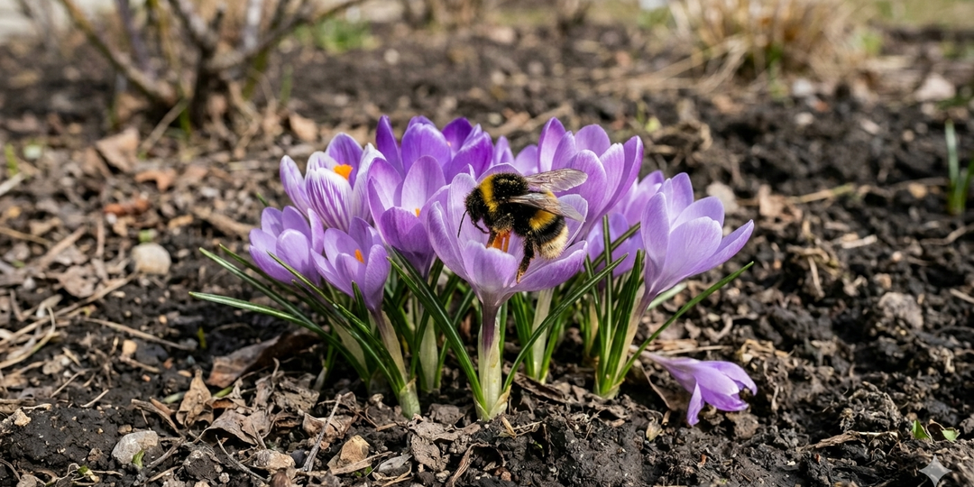 Как город кормит первых шмелей и медоносных тружениц