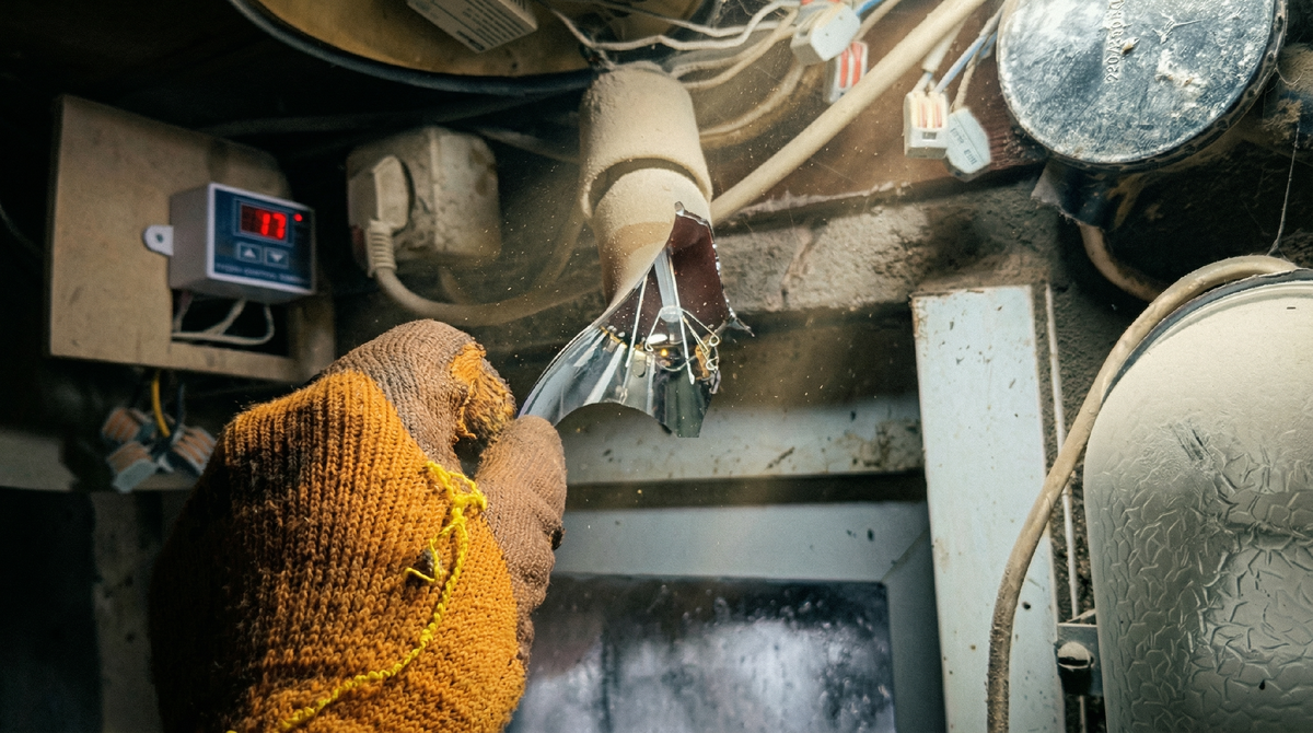 Взорвалась ИК лампа