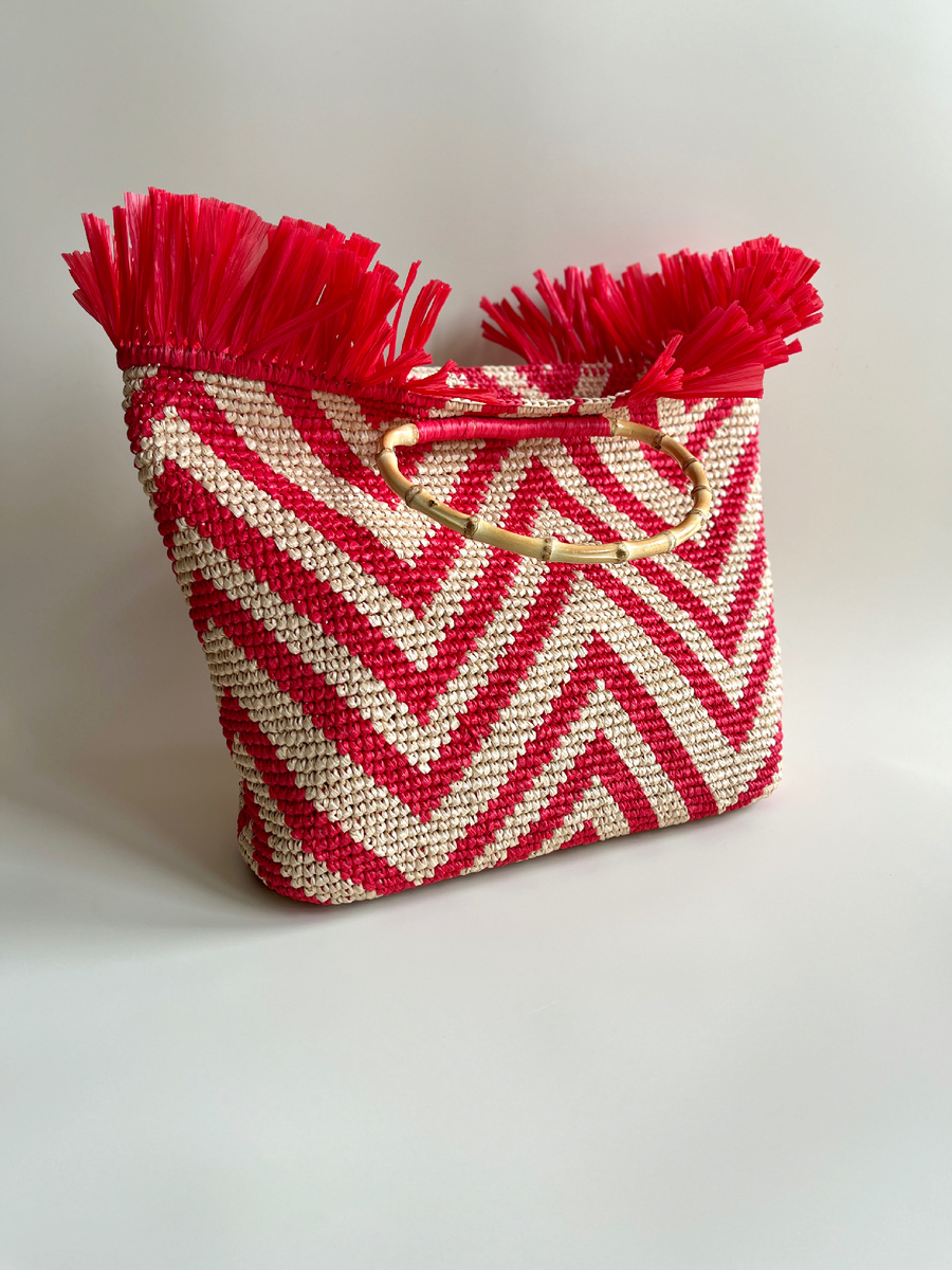 Сумка крючком МК «Красное море» 