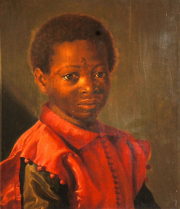Альберт Ван Экхаут (?), Портрет арапчонка в красном костюме, Сер. XVII в.