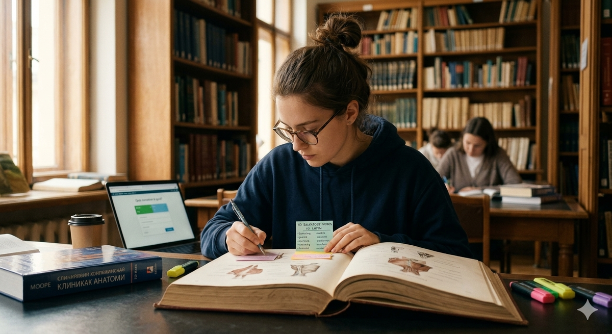 чек-лист «10 слов, которые спасут тебя на экзамене по анатомии