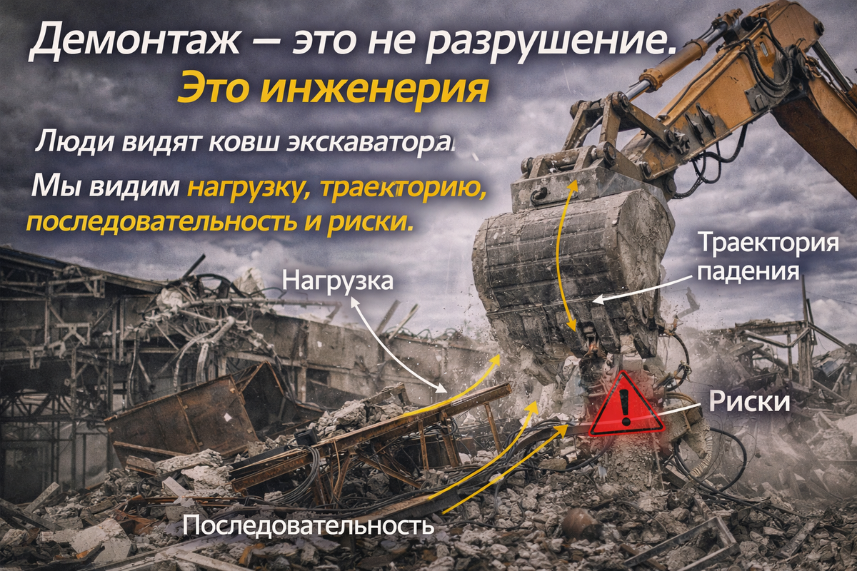 Демонтаж зданий и сооружений — это не разрушение. Это инженерия