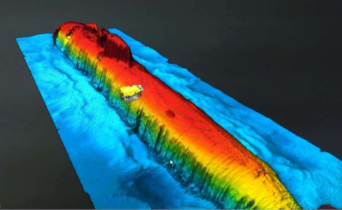    3D-батиметрия «Комсомольца» на морском дне в Норвежском море вместе с подводным аппаратом Ægir 6000 / © Institute of Marine Research/Ægir6000