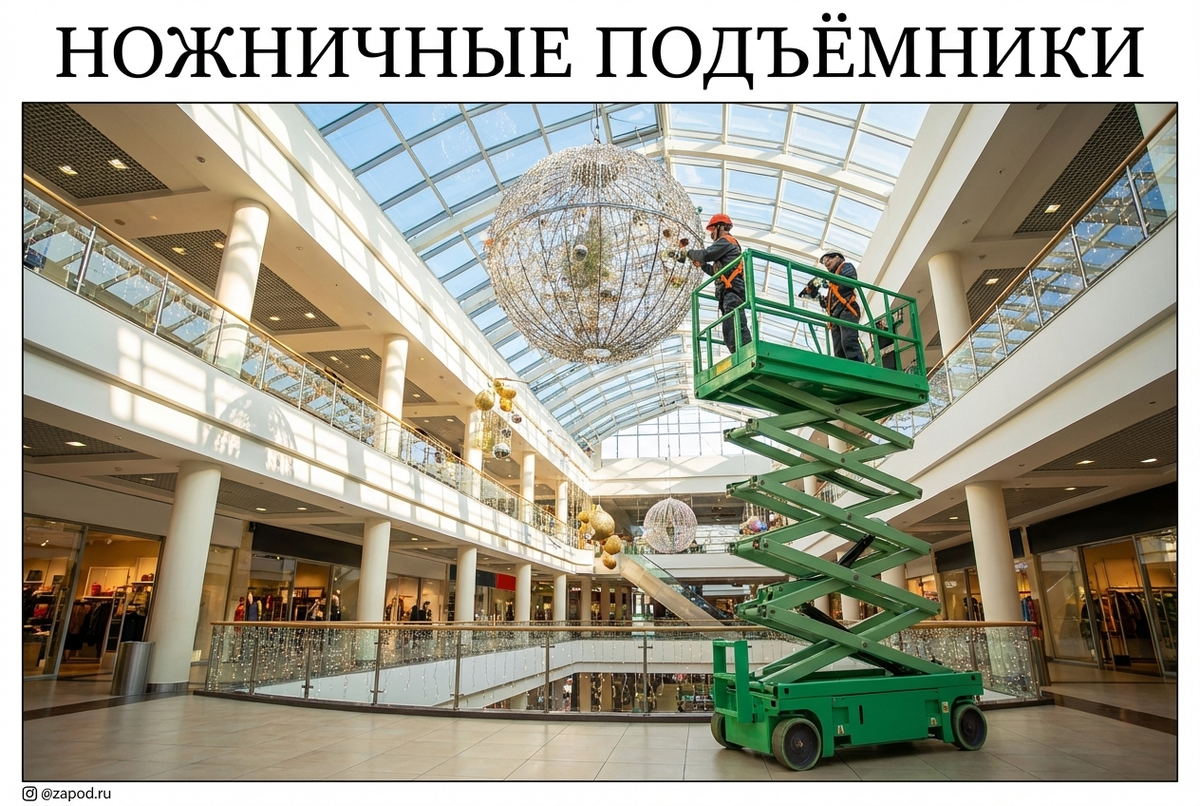    Преимущества использования ножничных подъемников в торговых центрах admin