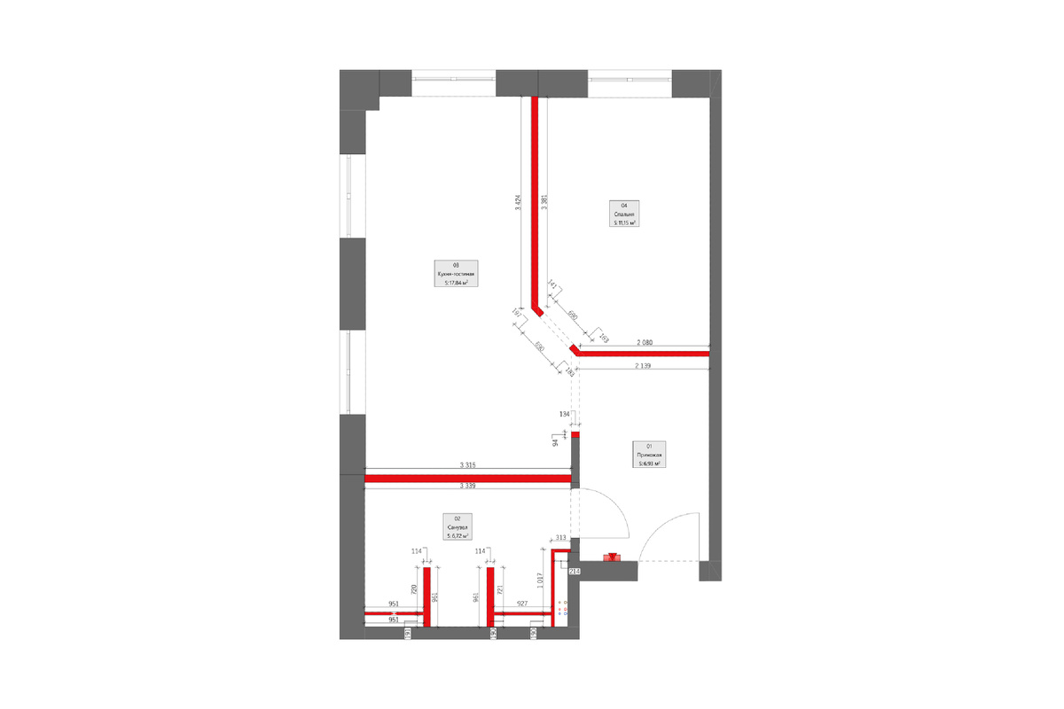 Исходная планировка