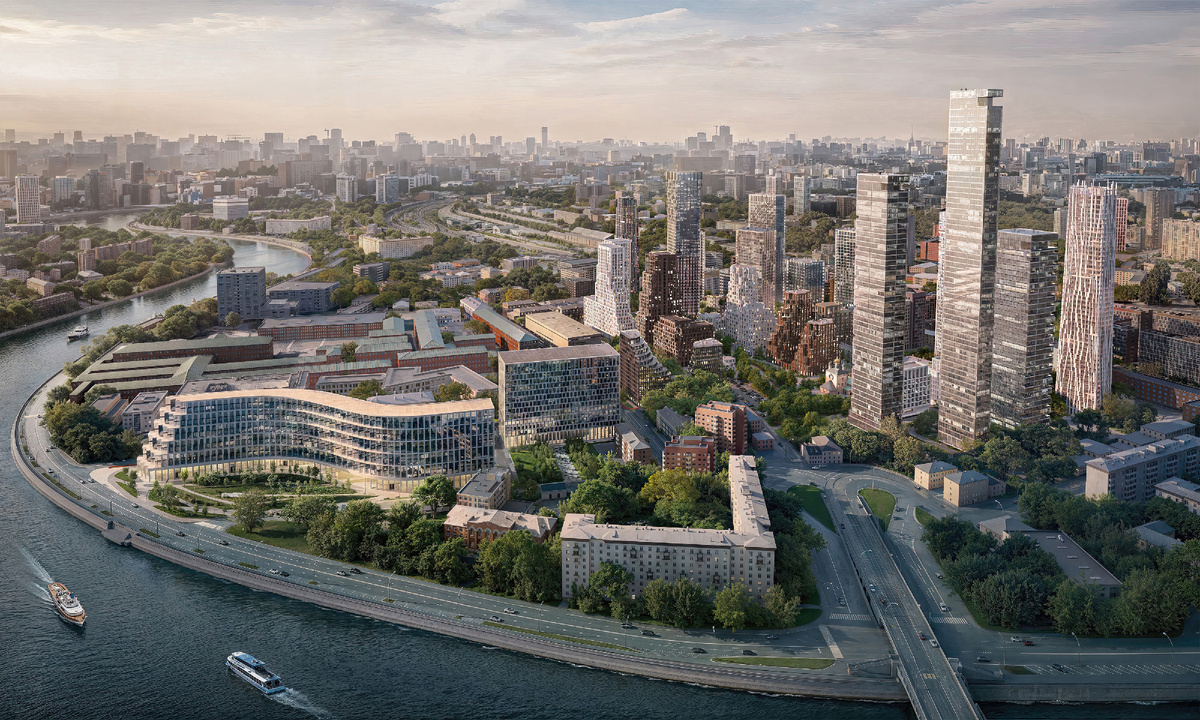 Рендер по комплексному развитию территории Павелецкая в Москве от компании PIONEER