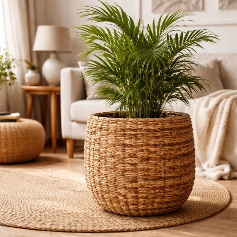    Ротанговое кашпо как стильный элемент декора Loza