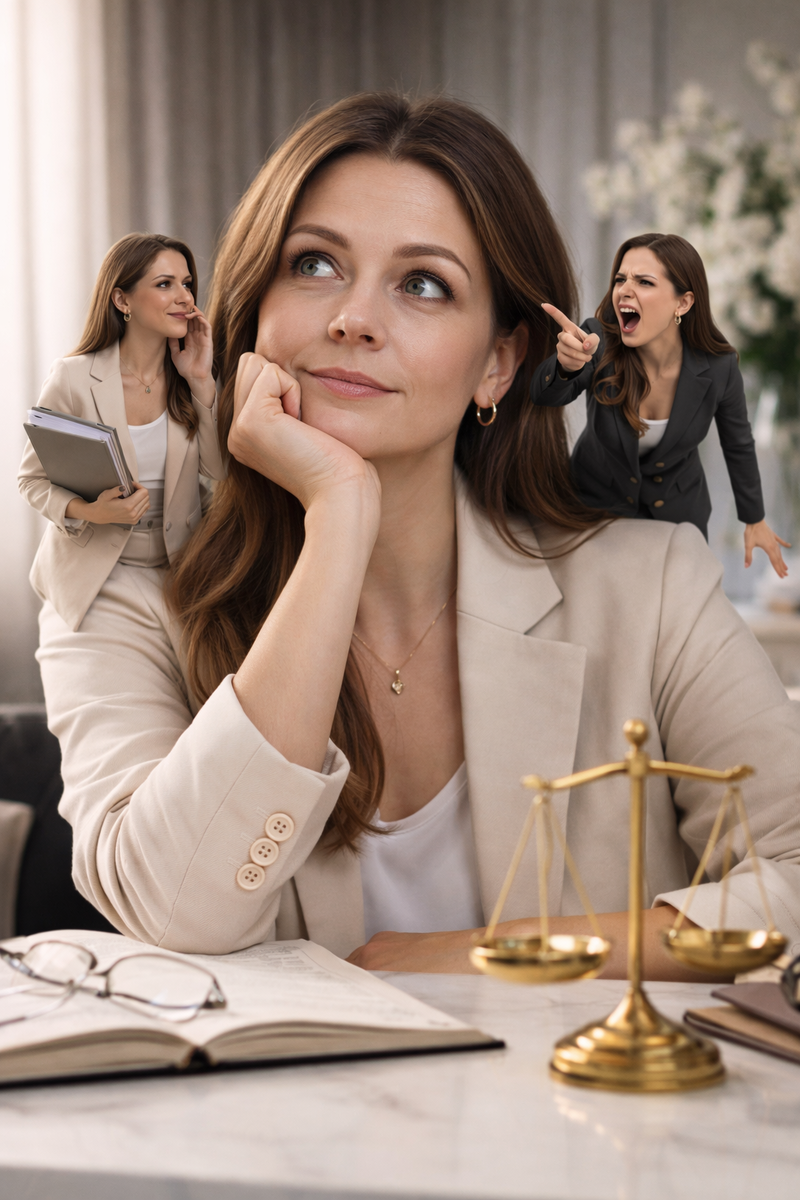 Фото с иллюстрацией внутренних голосов ( создано с помощью AI)