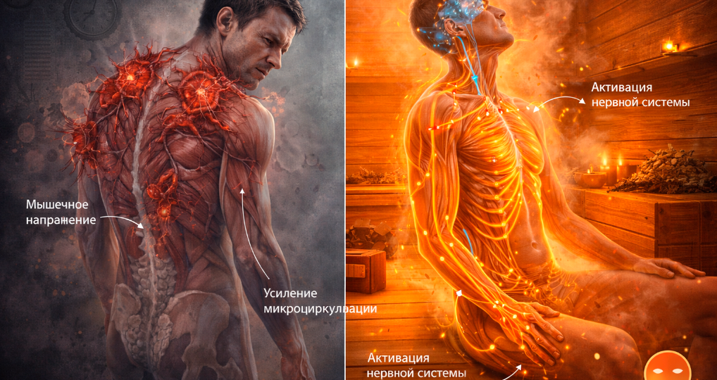 Почему баня снимает мышечные зажимы