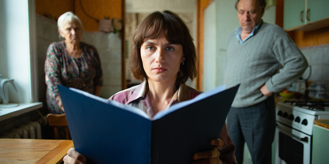 — Переоформляй квартиру на маму, или я подаю заявление! — сказал муж, и я открыл ящик с документами.