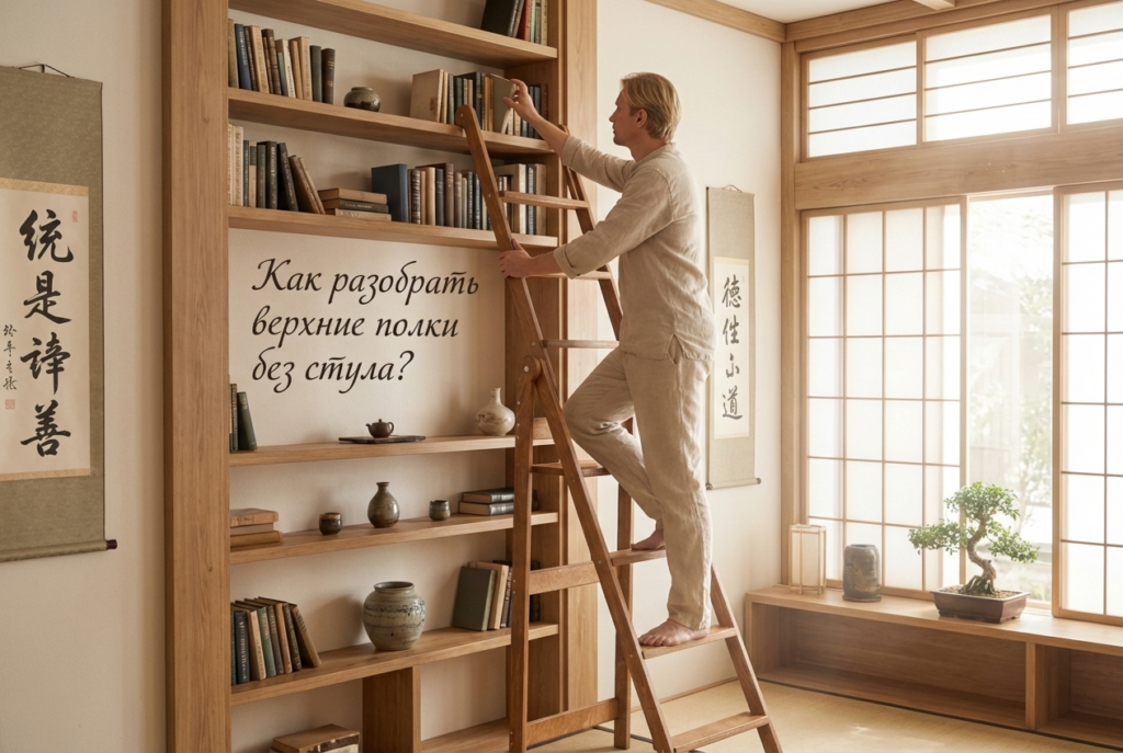    Порядок на верхних полках: используйте кофры и органайзеры для сезонных вещей. ecomebel