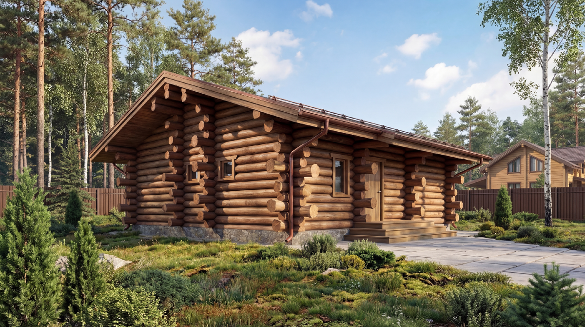 сруб из бревна 9.5х10 м