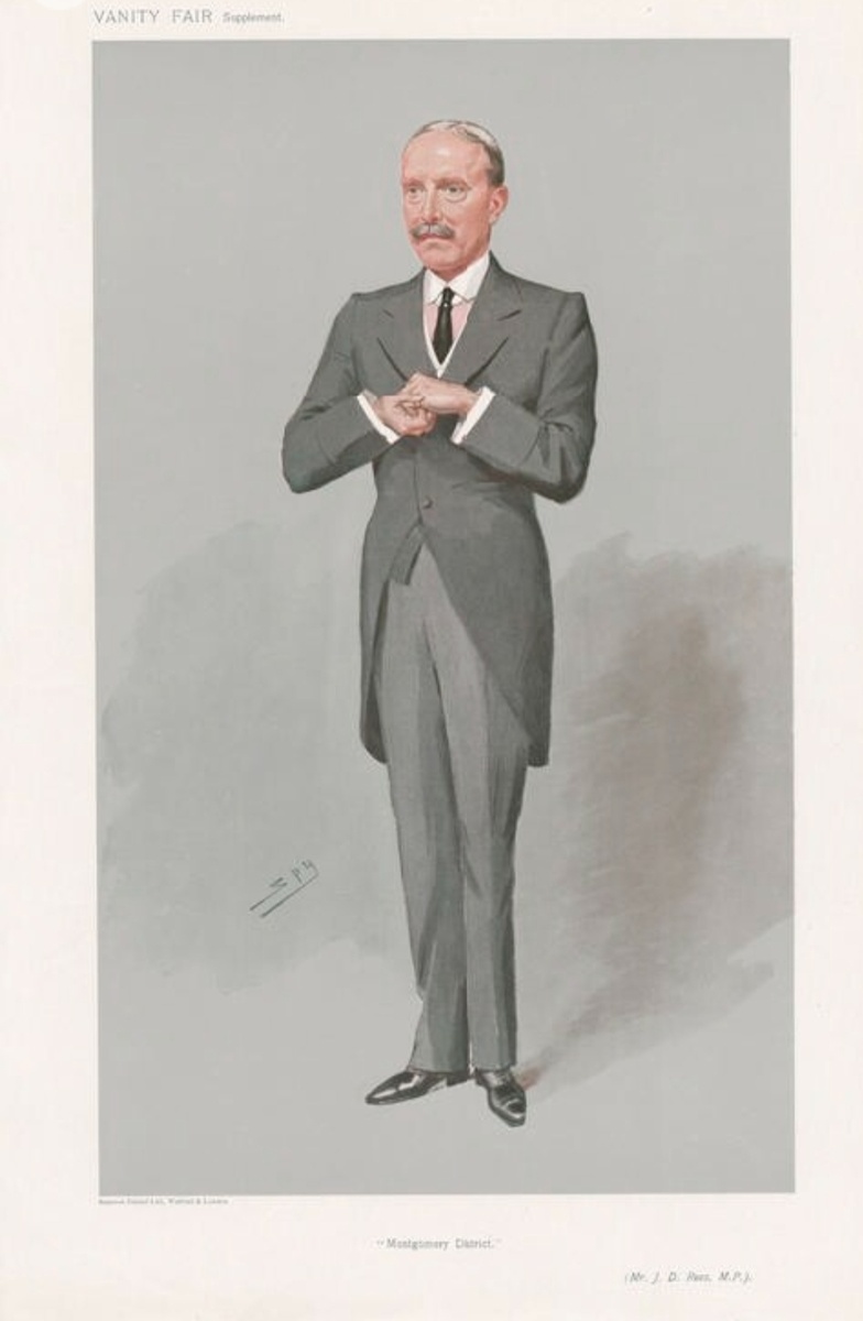 Sir John David Rees, 1st Bt ('Men of the Day. No. 1054. "Montgomery District."'). by Sir Leslie Ward
chromolithograph, published in Vanity Fair 20 February 1907
14 1/8 in. x 9 1/2 in. (359 mm x 242 mm) paper size
Reference Collection
NPG D45368