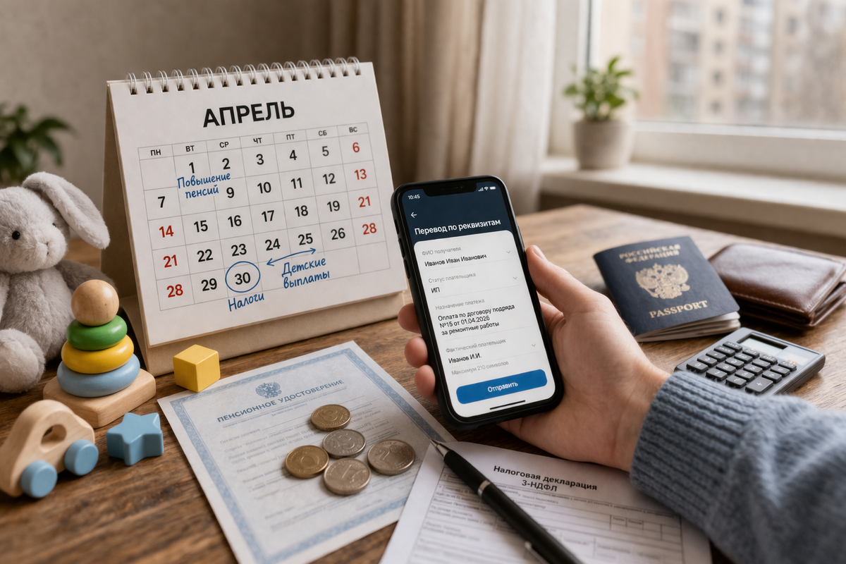   Какие изменения ждут россиян с 1 апреля: новые законы и правила. Фото: нейросеть