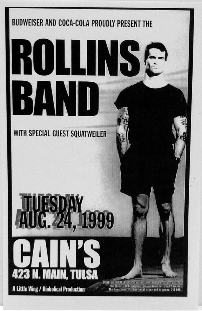 Афиша Rollins Band, 1999 год. Фото из открытых источников.