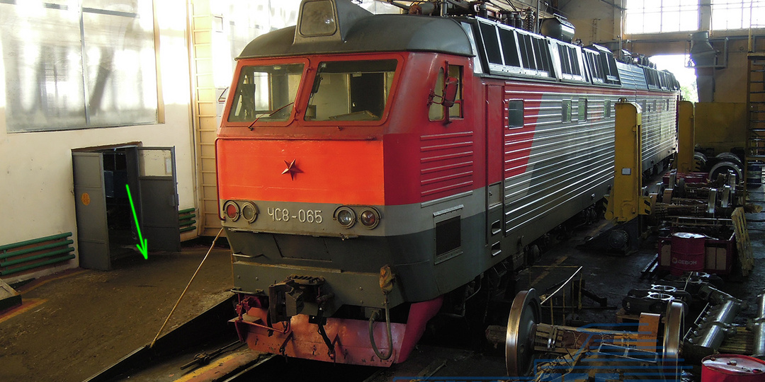 Шиномонтаж локомотива — скатоподъёмник