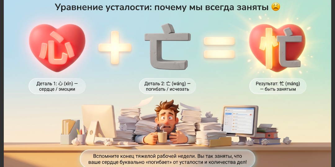 🤯 Как выучить китайские иероглифы и не сойти с ума: метод забавных ассоциаций