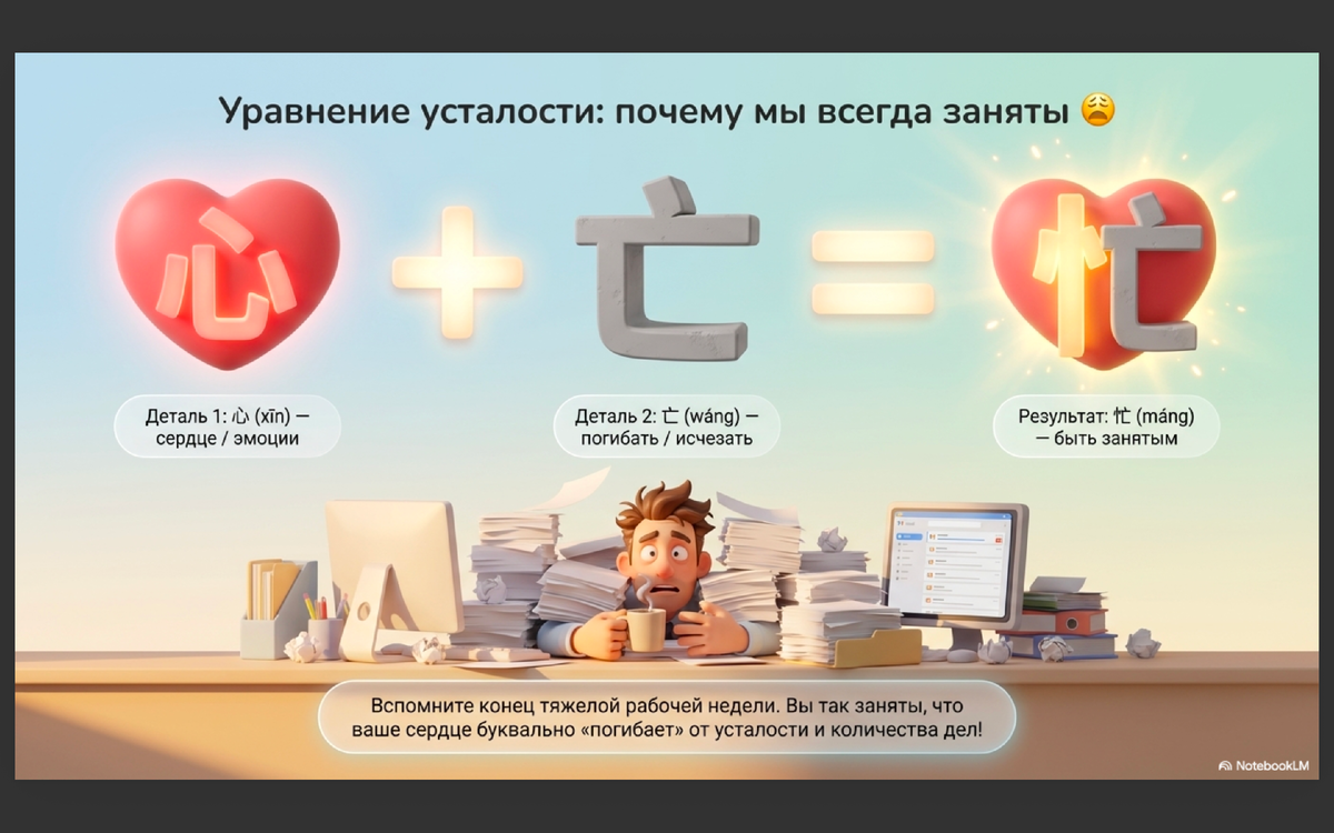 忙 (máng) - «быть занятым»