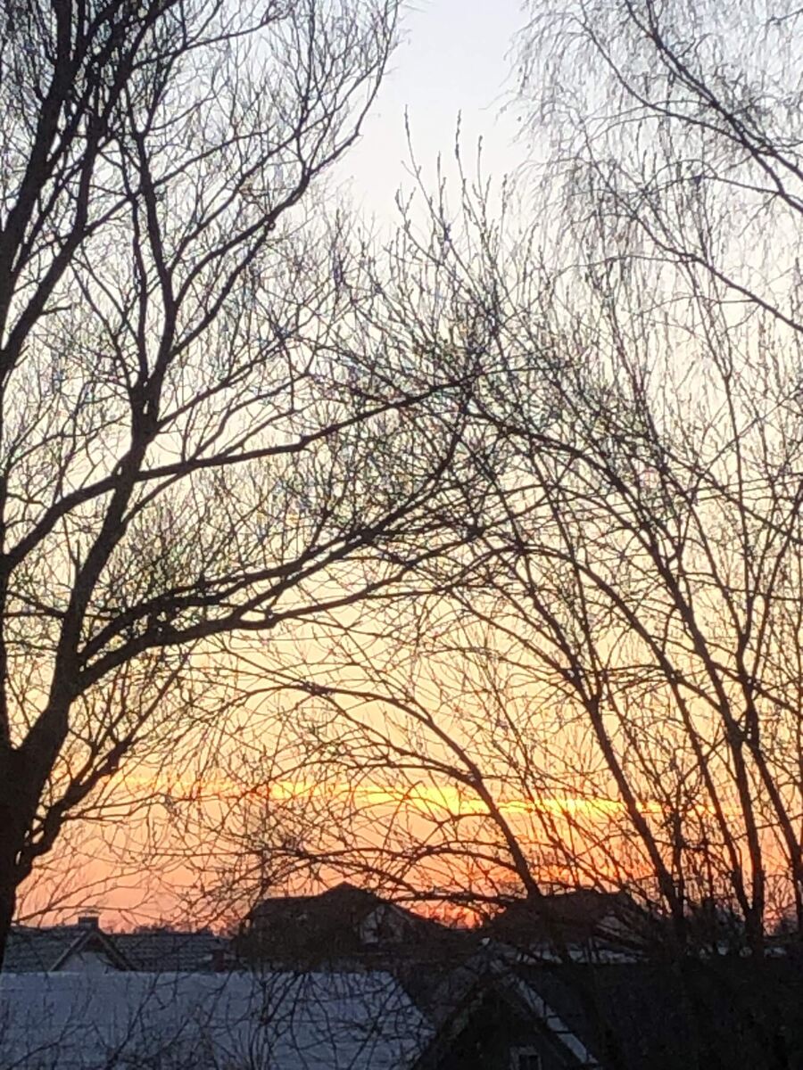 Закат вчера, вид из окна.