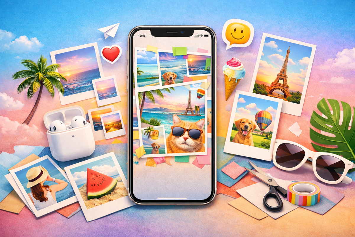    Разбираемся, как создать красивый коллаж на айфоне