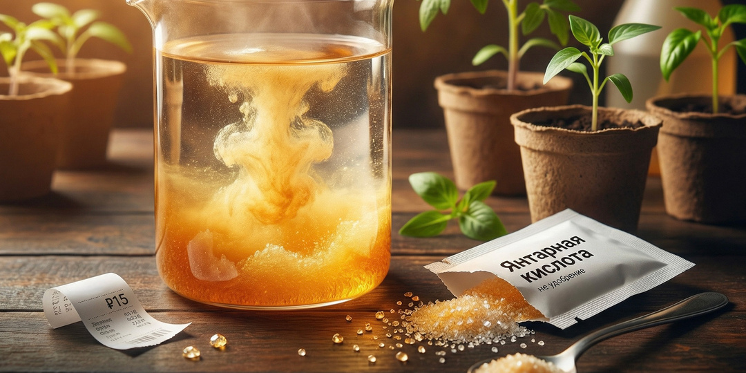 Янтарная кислота: не удобрение, а «энергетик». Зачем она нужна и как разводить (точные дозировки)