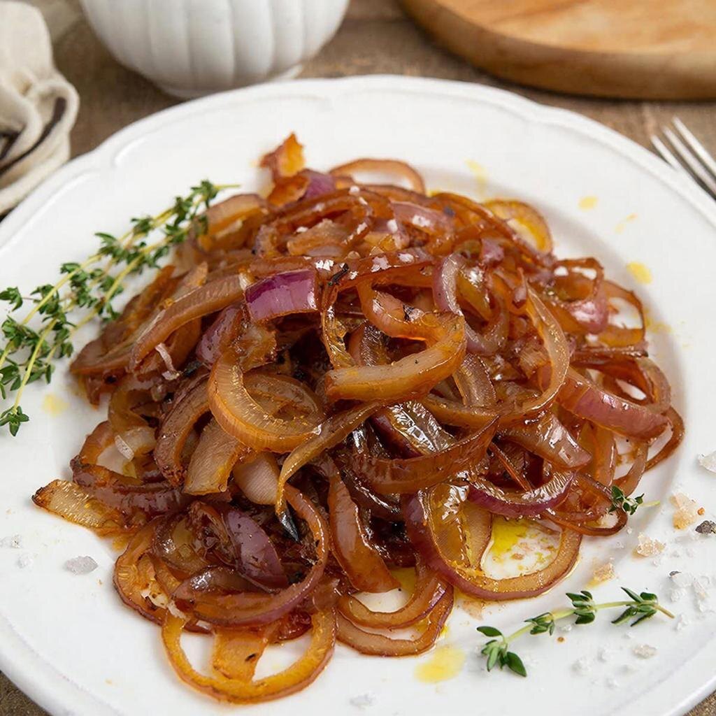 #карамелизованныйлук #рецепт #гарнир #вегетарианскиерецепты #домашняякухня