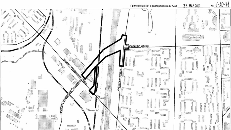    Схема расположения будущего тоннеля на просп. Народного Ополчения Автор фото: КГА
