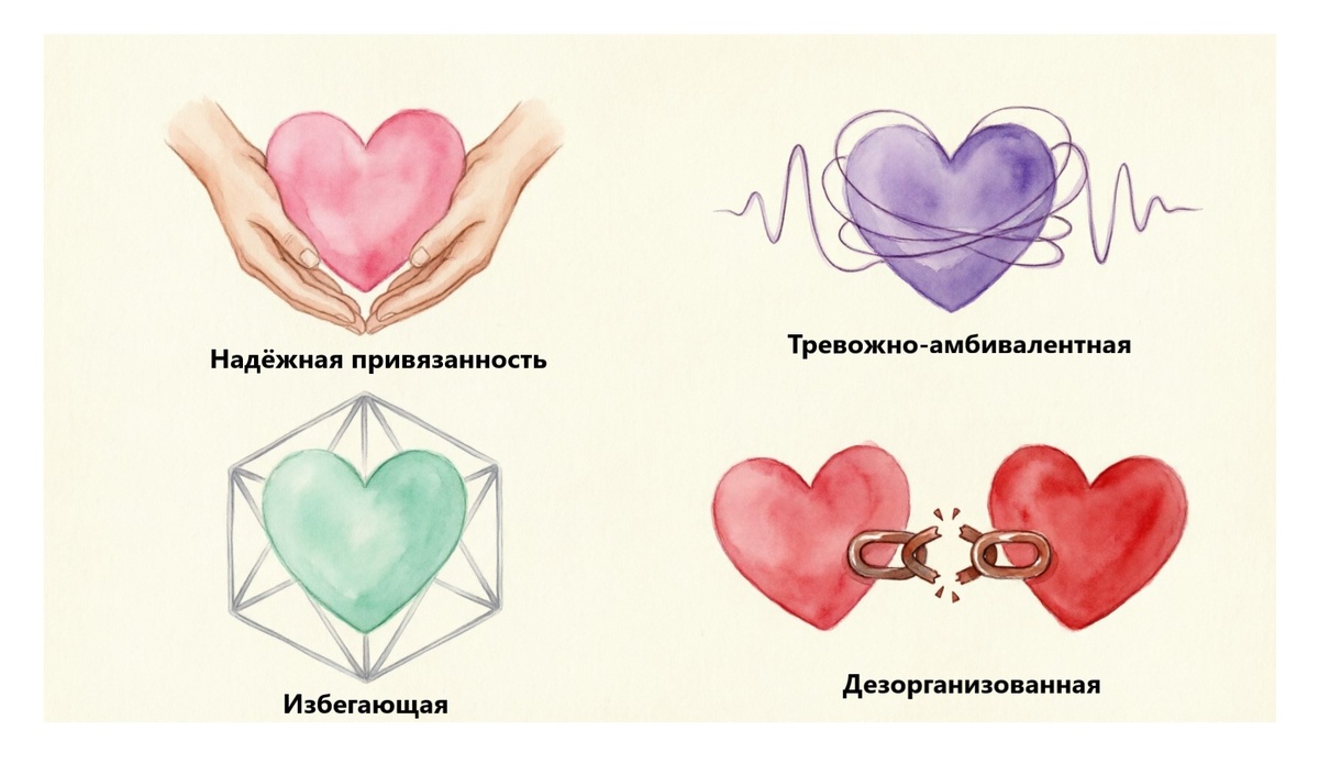 вот основные стили привязанности из детства, которые часто переносятся во взрослые романтические, дружеские и даже профессиональные отношения