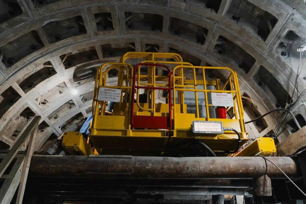 Автор фото: "Метрострой Северной Столицы". На фото: Путь до будущей станции метро "Каретная" в Петербурге.