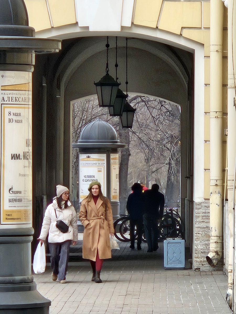 Арка Александринского театра, сквозь которую ходить нельзя. Да-да, именно тут.