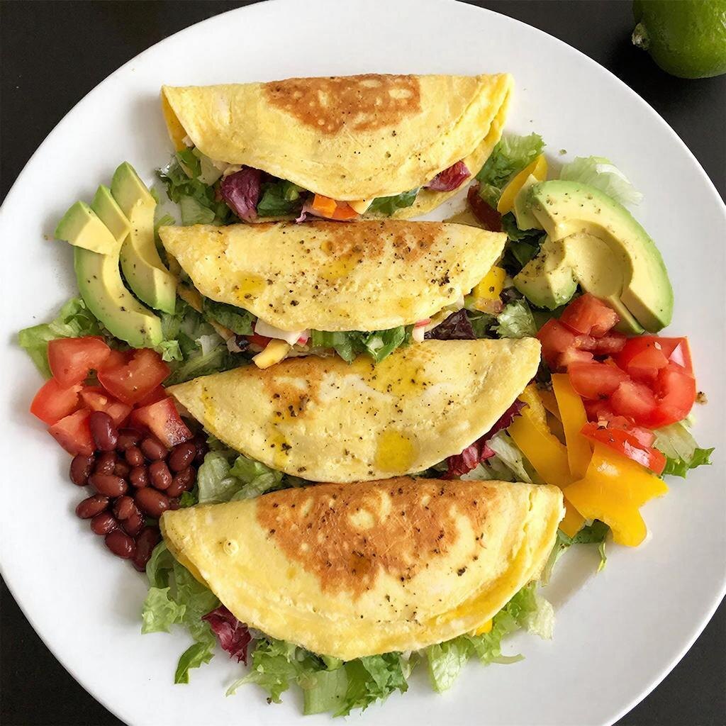 #ОмлетССалатом #ЗдоровыйЗавтрак #ЛегкийОбед #РецептыСАвокадо #БыстрыеРецепты