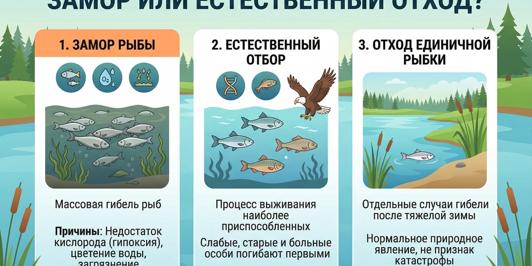 Почему происходят заморы рыбы в малых водоемах и реках: причины и способы профилактики