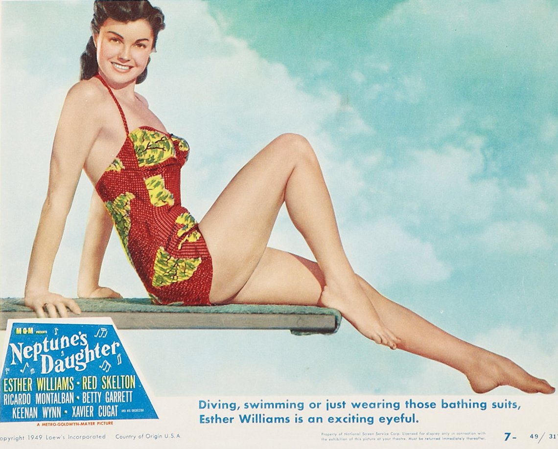 Эстер Уильямс. Постер к фильму "Дочь Нептуна", MGM, 1949 год.