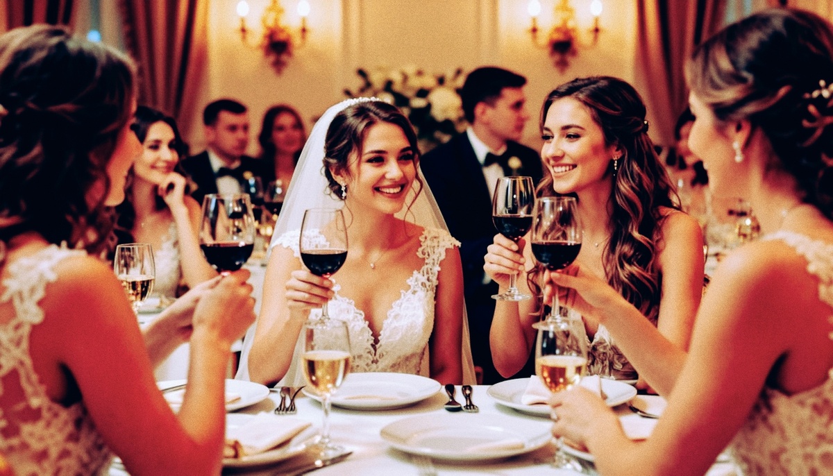 Люба, сидевшая рядом в образе дружки, то и дело подливала подруге вина.