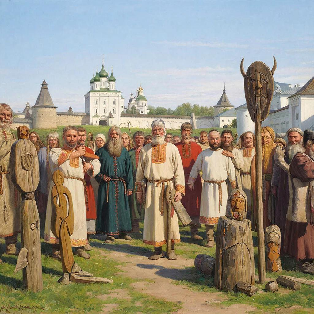 Языческий славянский мир в Козельске (картинка вымышленная)