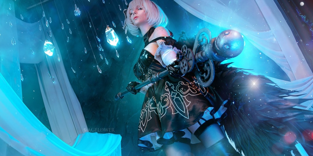 Темная грация YoRHa: косплей 2B из Nier: Automata