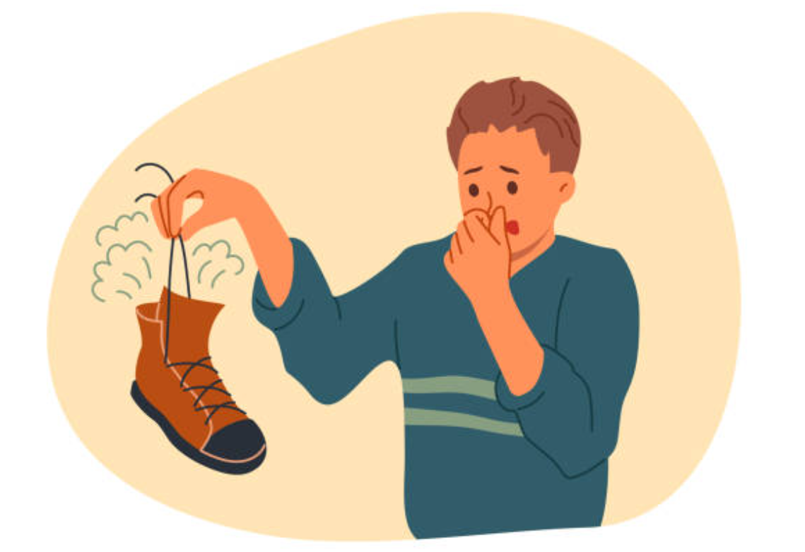 Неприятный запах Источник: https://media.istockphoto.com/id/2104502977/ru/векторная/вонючая-обувь-в-руках-человека-страдающего-от-неприятного-запаха-и-симптомов-микоза-стопы.jpg?s=612x612&w=0&k=20&c=-RqPWmJQYygOgluiffCmvR9V3U_yzSbsvbYJRXdrwEY=