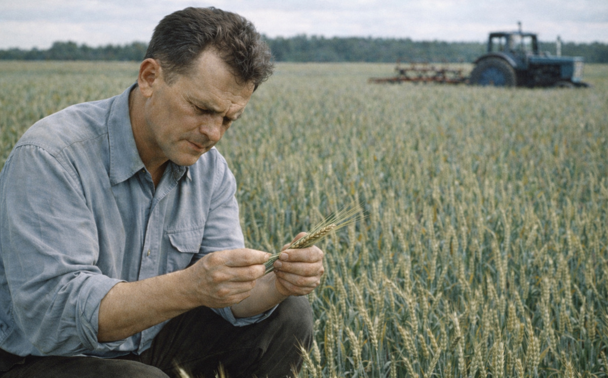 AI-иллюстрация: агроном в поле