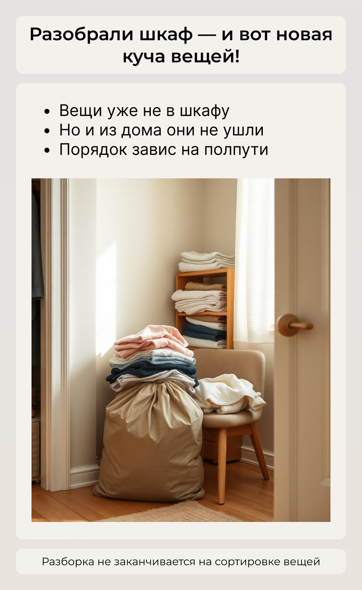 Как поступать с вещами после их разбора и сортироки?