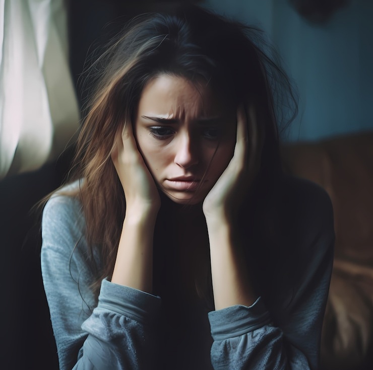 Грустная девушка