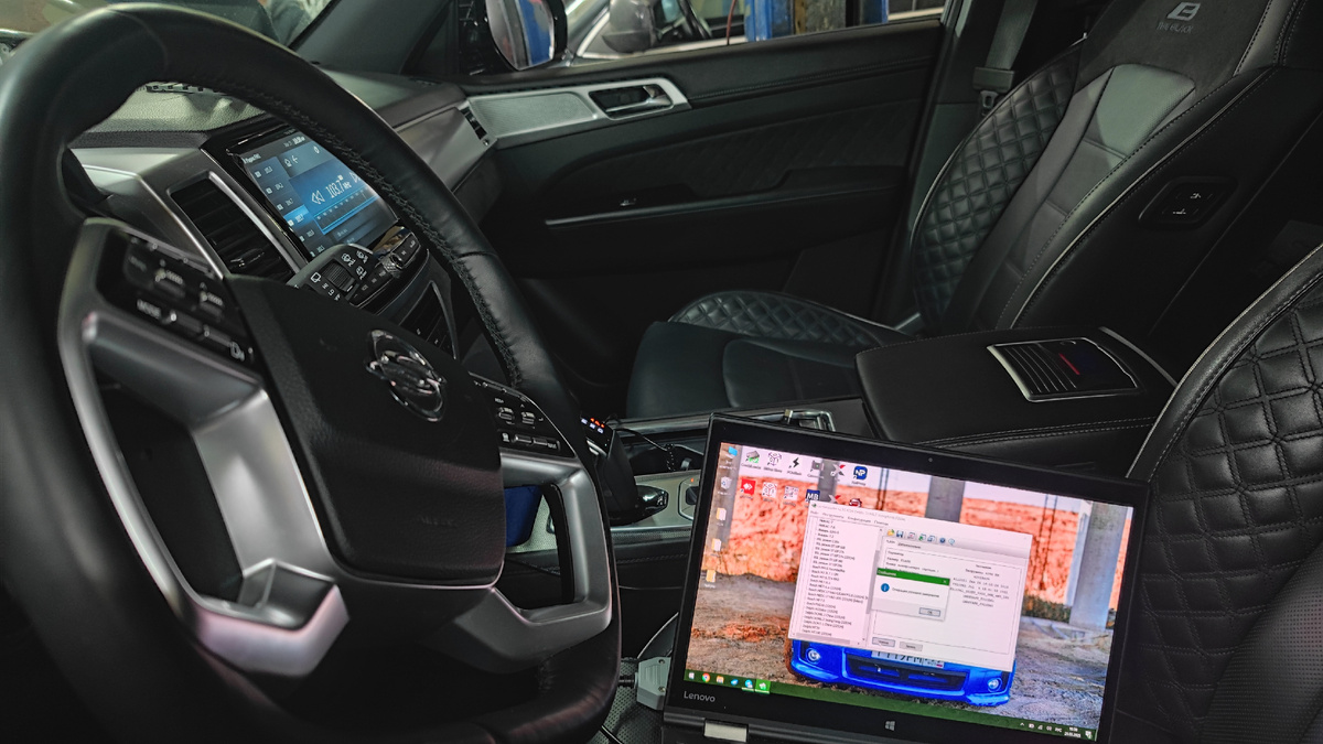 Санг Йонг Рекстон Г4 Рест 2021 - Отключение мочевины Adblue, EGR, DPF + Stage1 + Русификация ГУ